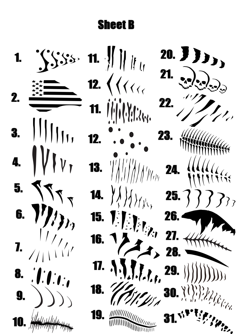 PLA & Resin Small Lure Stencils